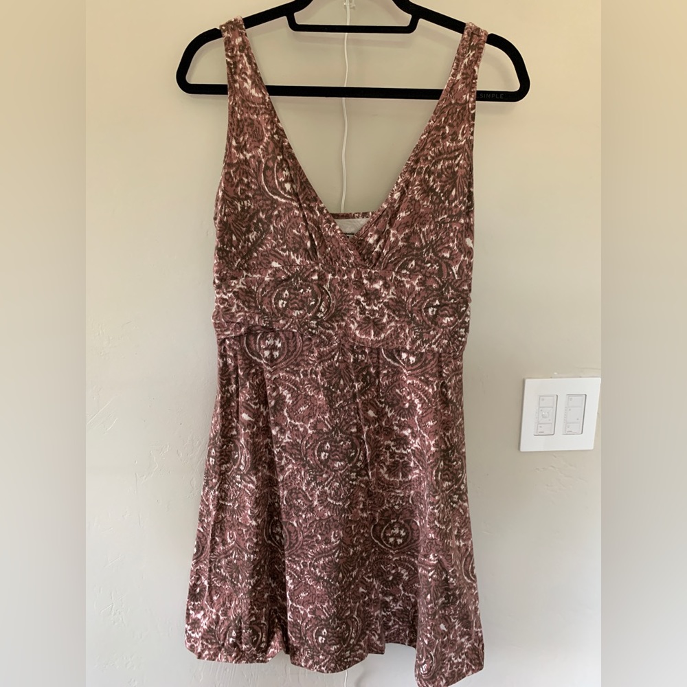 Patagonia Margot Dress in Brown Print Size Large